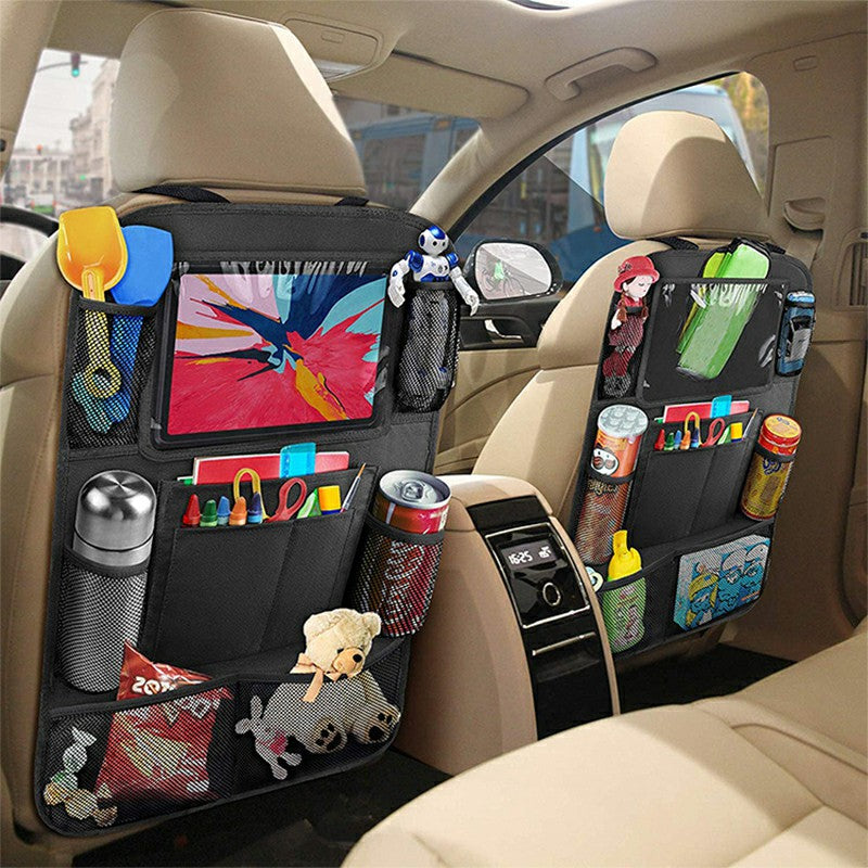 Car Seat Back Organizer - Tablet & Bottle Holder